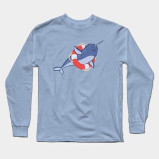 Happy Nautical Narwhal Long Sleeve T-Shirt